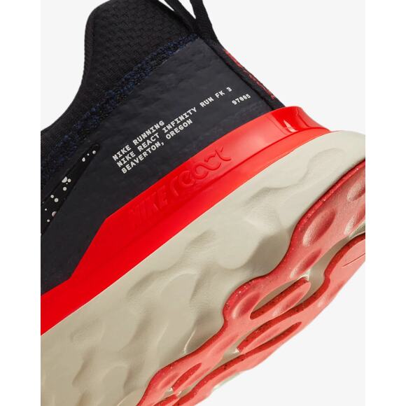 Nike React Infinity 3 Mens Road Running Shoes Black Red DZ3014 002 - SIZE 14 - Picture 7 of 8
